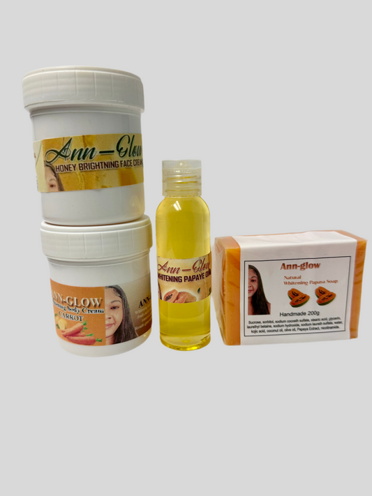 Ann-Glow medium set face , body cream , soap , oil
